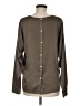 Ann Taylor LOFT 100% Polyester Brown Long Sleeve Top Size M - photo 2