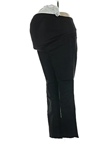 Madewell Maternity Over-the-Belly Mid-Rise Stovepipe Jeans in Black Rinse Wash (view 1)