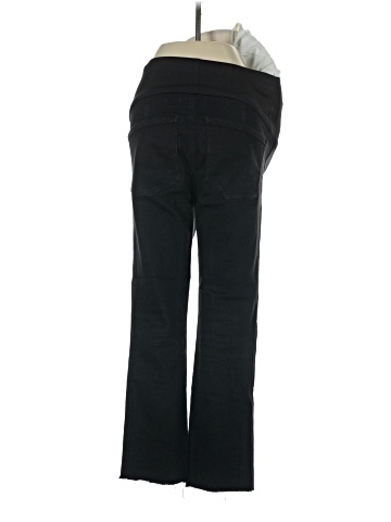Madewell Maternity Over-the-Belly Mid-Rise Stovepipe Jeans in Black Rinse Wash (view 2)