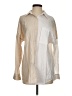Crescent Color Block Tan Ivory Long Sleeve Button-Down Shirt Size XS - photo 1