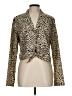 Re:named 100% Polyester Animal Print Brown Long Sleeve Blouse Size L - photo 1