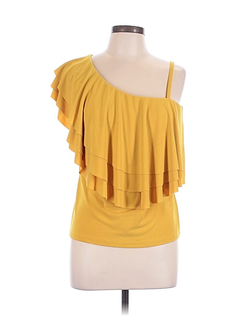 Pre-owned Cupio Sleeveless Blouse In Yellow