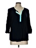 Stylus Blue 3/4 Sleeve Blouse Size L - photo 1