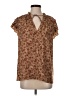 Grade & Gather 100% Polyester Brown Short Sleeve Blouse Size S - photo 1