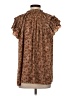 Grade & Gather 100% Polyester Brown Short Sleeve Blouse Size S - photo 2