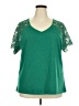 Always Indigo Green Short Sleeve Top Size 3X - photo 1