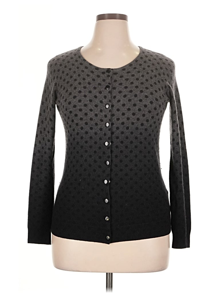 Pre-owned C By Bloomingdale's Cashmere Cardigan Sweater In Black