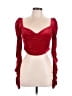 Shein Red 3/4 Sleeve Blouse Size L - photo 1