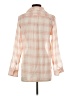 Chaps Plaid Pink Long Sleeve Blouse Size S - photo 2
