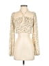 Shein Ivory Long Sleeve Blouse Size 4 - photo 1