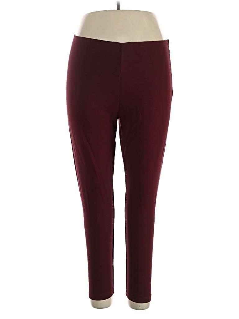 Pre-owned Lou & Grey Active Pants In Burgundy