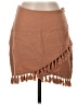 Fate Solid Brown Casual Skirt Size S - photo 1