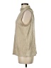 Ann Taylor 100% Polyester Metallic Gold Sleeveless Blouse Size M - photo 5