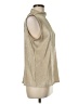 Ann Taylor 100% Polyester Metallic Gold Sleeveless Blouse Size M - photo 4