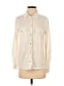Zara Ivory Long Sleeve Button-Down Shirt Size S - photo 1
