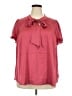 Torrid Burgundy Short Sleeve Blouse Size 2X Plus (2) - photo 1