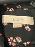 Ann Taylor LOFT 100% Polyester Floral Black Long Sleeve Blouse Size XS - photo 7