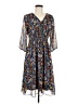 Christopher & Banks 100% Polyester Paisley Blue Casual Dress Size M (petite) - photo 1