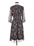 Christopher & Banks 100% Polyester Paisley Blue Casual Dress Size M (petite) - photo 2