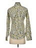 Lands' End 100% Baumwolle Print Yellow Long Sleeve Button-Down Shirt Size 2 - photo 2