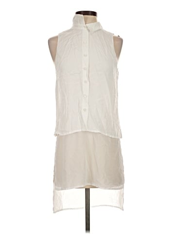 BCBGeneration Sleeveless Button-Down Shirt (view 1)