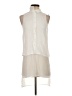 BCBGeneration 100% Rayon Ivory Sleeveless Button-Down Shirt Size XS - photo 1