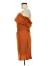 Halston Solid Orange Cocktail Dress Size 8 - photo 5