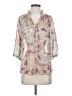 Bellatrix 100% Polyester Floral Ivory 3/4 Sleeve Blouse Size XS - photo 1