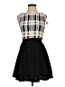 City Studio 100% Polyester Plaid Black Casual Dress Size 1 - photo 1