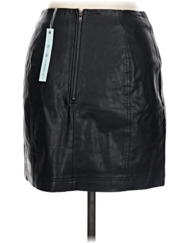 She + Sky Faux Leather Skirt (view 2)