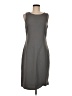 Chadwicks Solid Gray Casual Dress Size 6 (tall) - photo 1