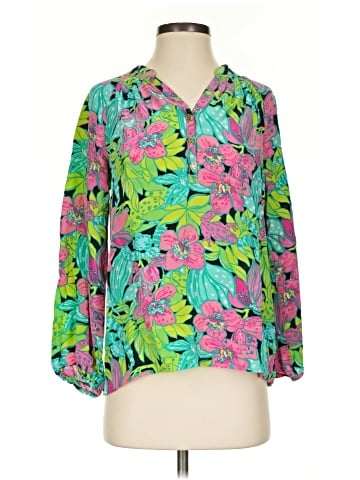 Lilly Pulitzer 3/4 Sleeve Silk Top (view 1)