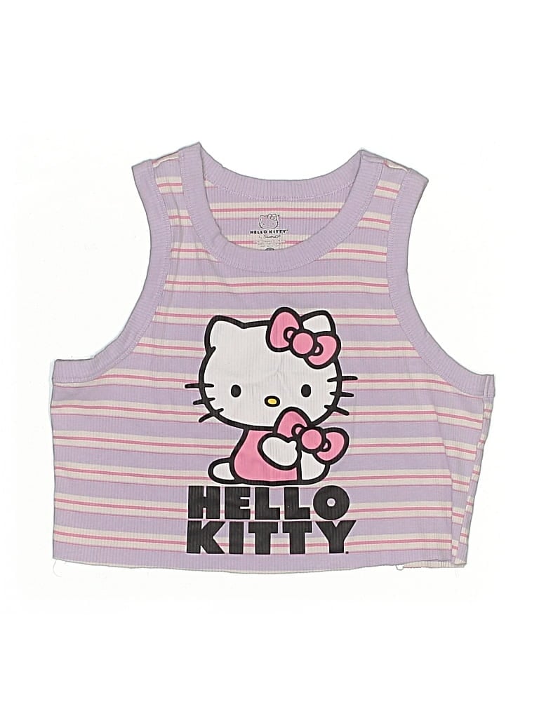 Pre-owned Hello Kitty Kids' Sleeveless Top Pink Keyhole Neckline Tops