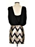 Sequin Hearts Chevron-herringbone Black Cocktail Dress Size S - photo 2