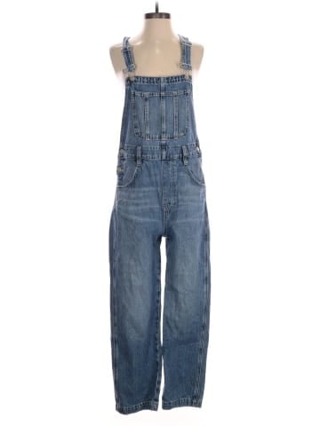 Madewell Straight-Leg Overalls in Hickory Wash (view 1)