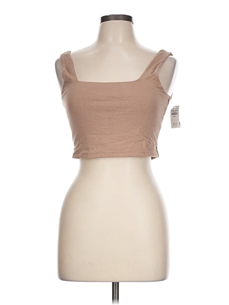 Pre-owned Abercrombie & Fitch Tank Top Tan Strapless Neckline Tops