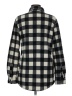 Modern Canvas 100% Polyester Checkered-gingham Black Long Sleeve Blouse Size M - photo 2