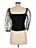 Socialite Black 3/4 Sleeve Top Size M - photo 2