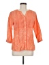 Talbots 100% Linen Orange 3/4 Sleeve Blouse Size M (petite) - photo 1