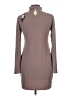 Motel Solid Gray Casual Dress Size L - photo 2