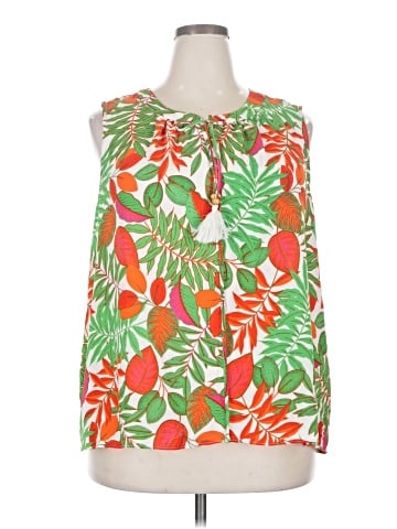 Rose + Olive Sleeveless Blouse (view 1)