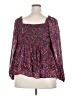 Torrid 100% Polyester Purple Long Sleeve Blouse Size 3X Plus (3) - photo 2