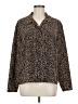 Bentley Animal Print Brown Long Sleeve Blouse Size M (estimated) - photo 1