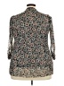 Alfani 100% Nylon Floral Black 3/4 Sleeve Blouse Size 2X - photo 2