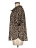 Ann Taylor LOFT 100% Polyester Animal Print Brown Short Sleeve Blouse Size M - photo 5