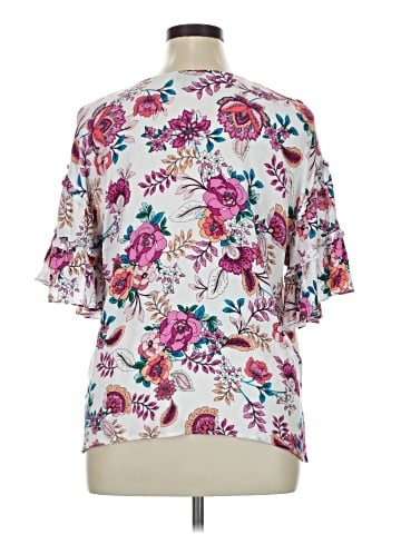 a.n.a. A New Approach Short Sleeve Blouse (view 2)
