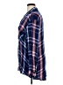 Express 100% Rayon Plaid Blue Long Sleeve Button-Down Shirt Size XL - photo 5