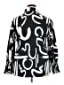 Unbranded 100% Polyester Print Black Long Sleeve Blouse Size 2XL - photo 2