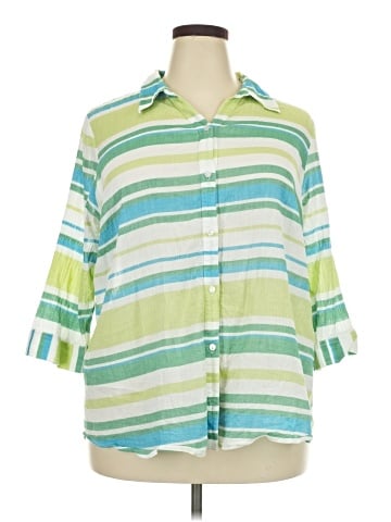 Cj Banks 3/4 Sleeve Button-Down Shirt (view 1)
