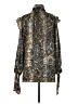 Zara 100% Polyester Animal Print Brown Long Sleeve Blouse Size S - photo 2